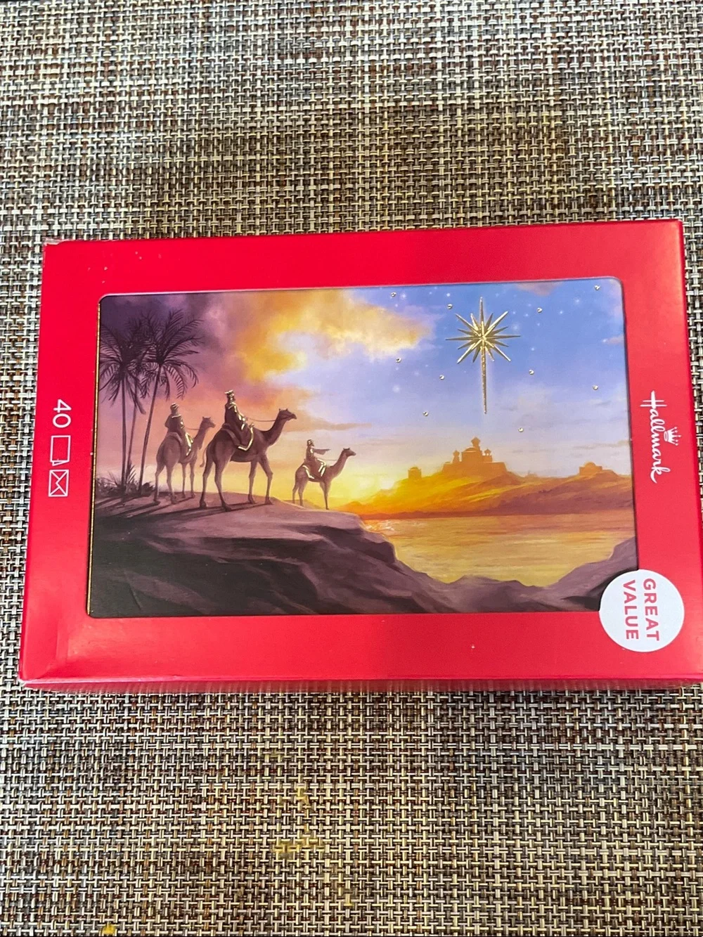 Hallmark Christmas  card box-Nativity Three Kings Illustration NWT